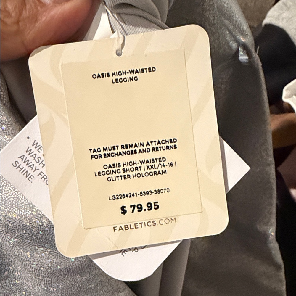 Fabletics Shimmering Silver Leggings - Picture 6 of 7
